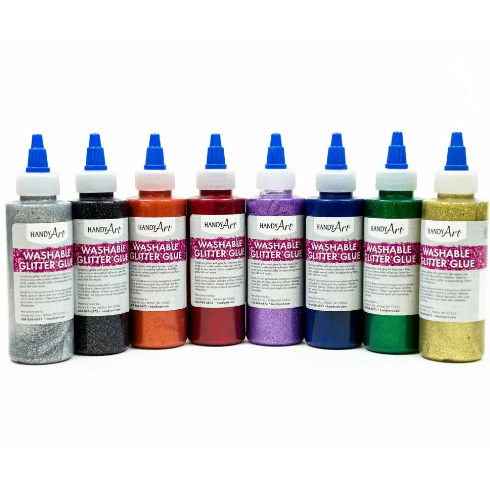 Handy Art® 4oz. Washable Glitter Glue, 8ct.