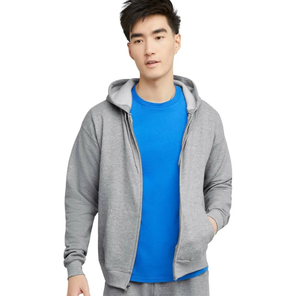 Hanes EcoSmart Fleece Full-Zip Men's Hoodie