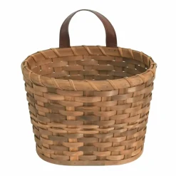 Hanging Chipwood Basket with Faux Leather Handle by Ashland®