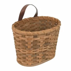 Hanging Chipwood Basket with Faux Leather Handle by Ashland®