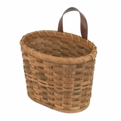 Hanging Chipwood Basket with Faux Leather Handle by Ashland®