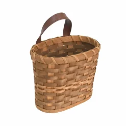 Hanging Chipwood Basket with Faux Leather Handle by Ashland®