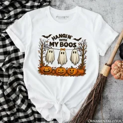 Hanging with My Boos Ghost T-Shirt, Funny Halloween Spooky Season Tee