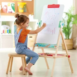 Hape Standing Easel Double-Sided Chalkboard & Whiteboard