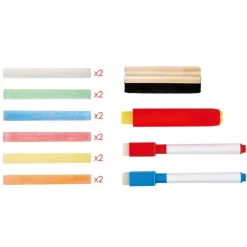 Hape Standing Easel Double-Sided Chalkboard & Whiteboard
