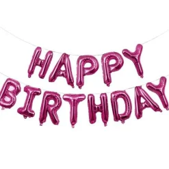 Happy Birthday Balloons Banner for Self-Inflating Party Decoration