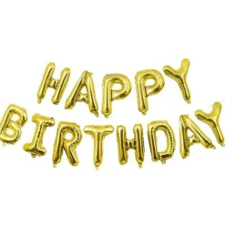 Happy Birthday Balloons Banner for Self-Inflating Party Decoration