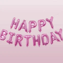 Happy Birthday Balloons Banner for Self-Inflating Party Decoration