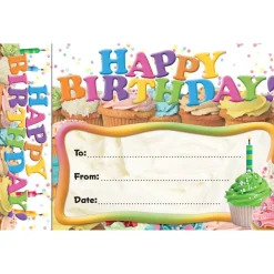 Happy Birthday Cupcakes Bookmark