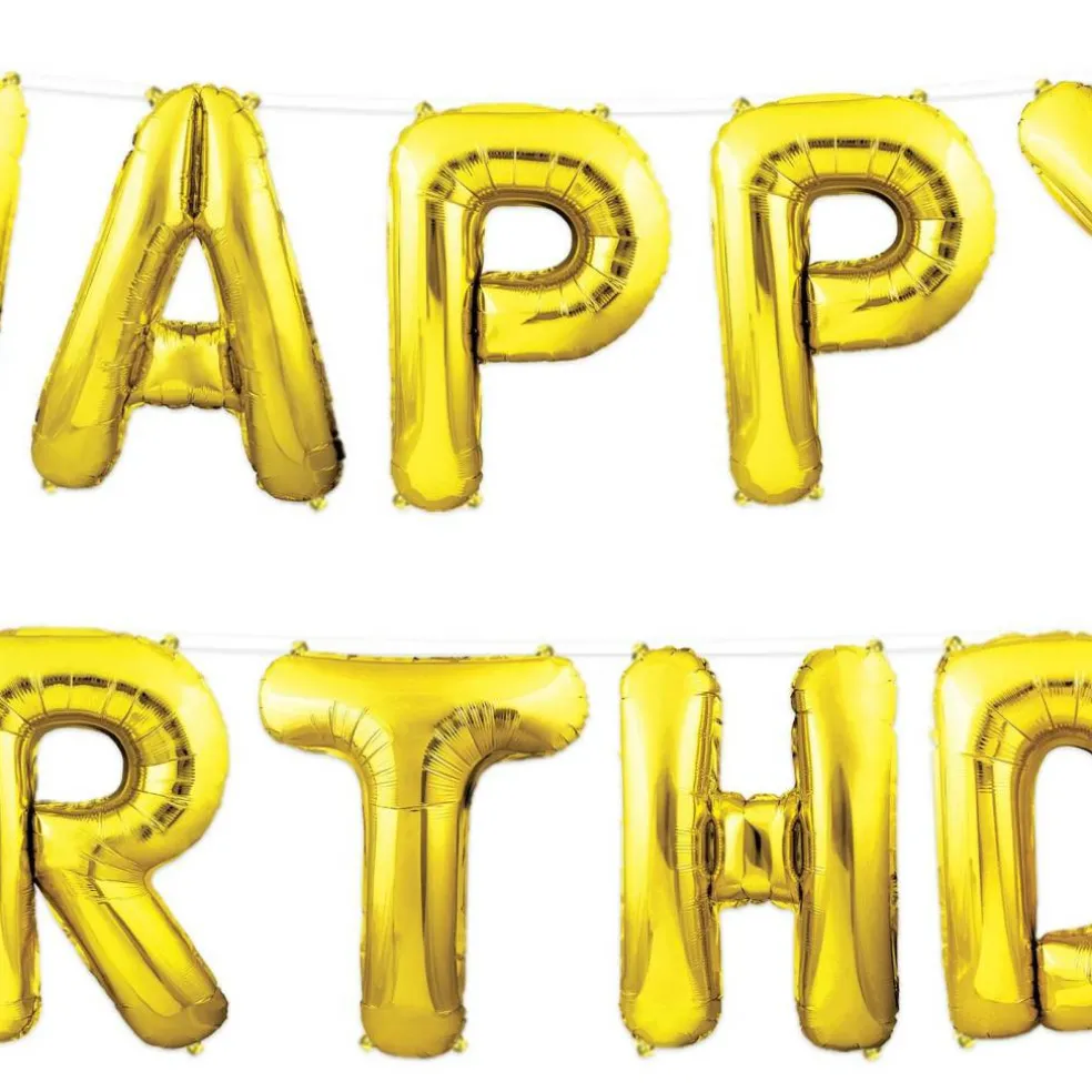 Happy Birthday Party 80th Balloon Streamer