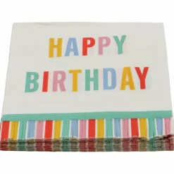 Happy Birthday Stripes Beverage Napkins, 20ct. by Celebrate Itâ„¢