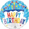 17" Happy Birthday Tiered Cake Foil Balloon