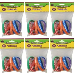 Happy Birthday Wristbands, 10 Per Pack, 6 Packs