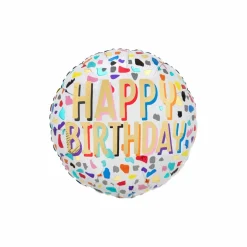 17" Happy Confetti Birthday Foil Balloon