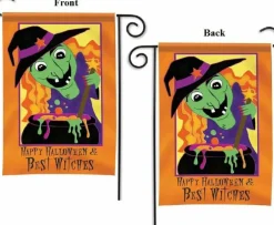 Happy Halloween And Best Witches Garden Flag 2 Sided
