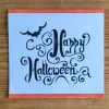 Happy Halloween Lettering Cookie & Craft Stencil | CM071 by Designer Stencils | Cookie Decorating Tools |