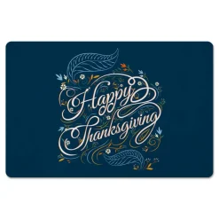 Happy Thanksgiving Script Floor Mat