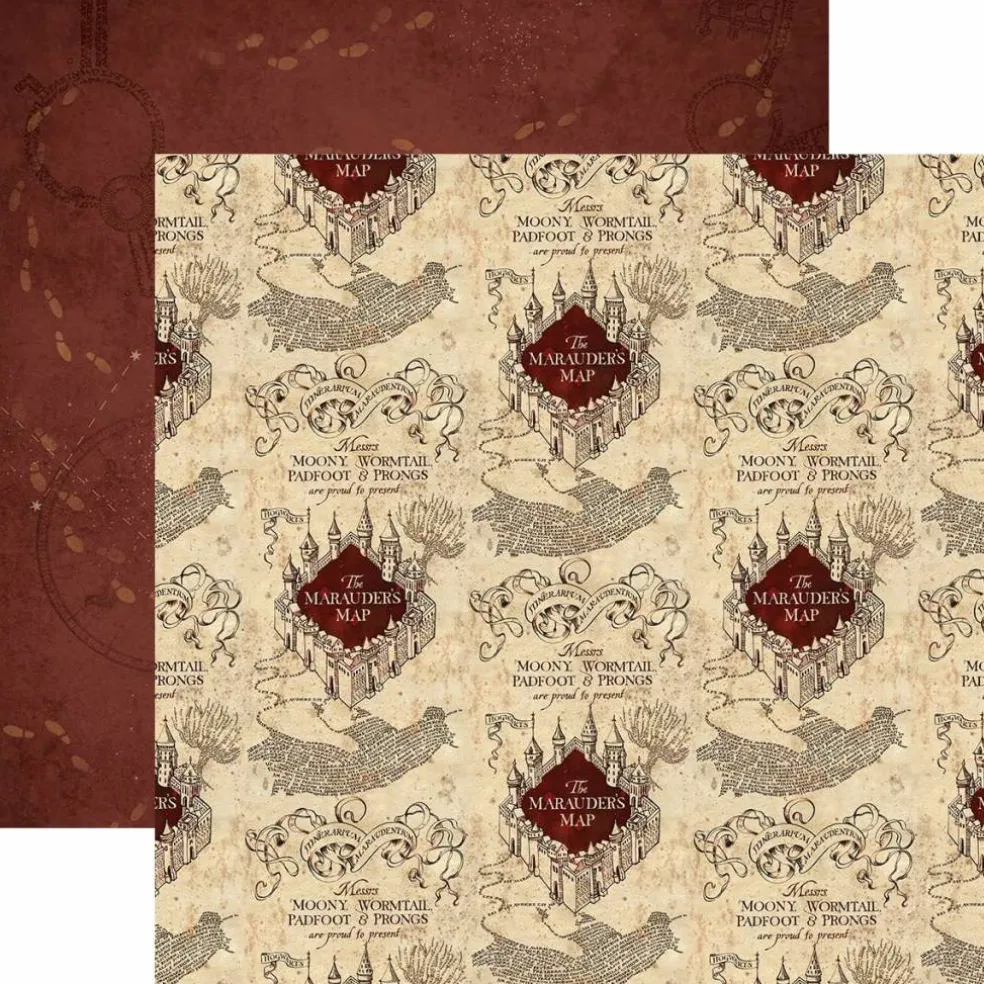 Harry Potter 12" x 12" 14-Sheet Decorative Double Sided Paper Pack for Scrapbooking and Crafts - Icons