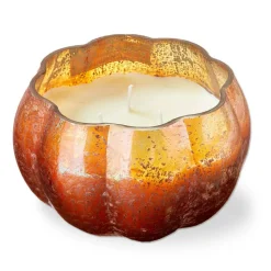 Harvest Pumpkin Scented Candle - Sculpted Wax Candle for Thanksgiving - 14 Hour Burn Time - Multicolor - 5.5" x 5.5" x 3.5"
