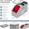 Hat Storage Organizer Holds 12 Caps Foldable Closet Bin Clear Window Gray