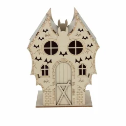 7.5" Haunted Bat Villa DIY LED Wood Décor by Make Market®