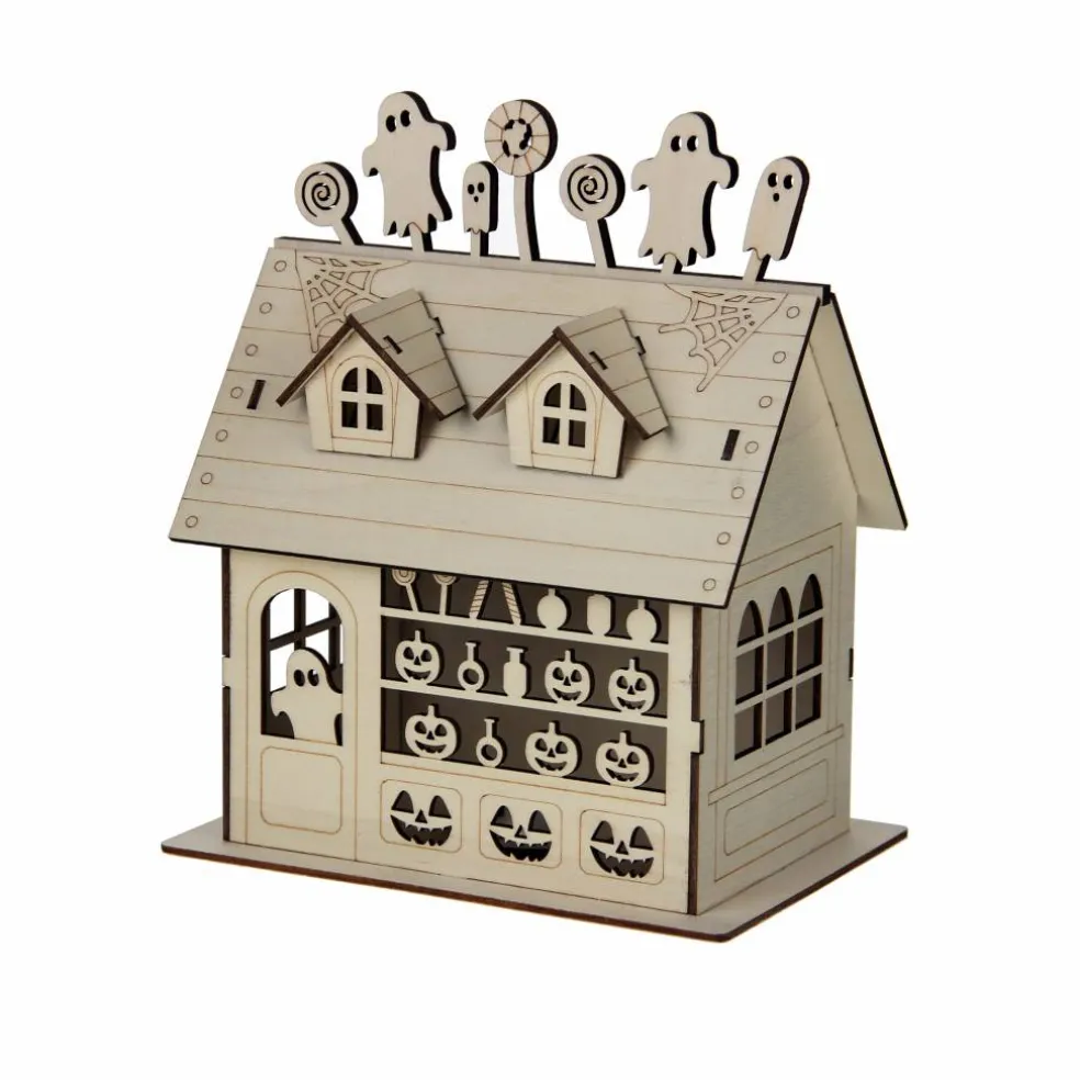 7.5" Haunted Candy Shop DIY LED Wood Décor by Make Market®