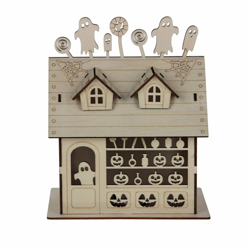 7.5" Haunted Candy Shop DIY LED Wood Décor by Make Market®