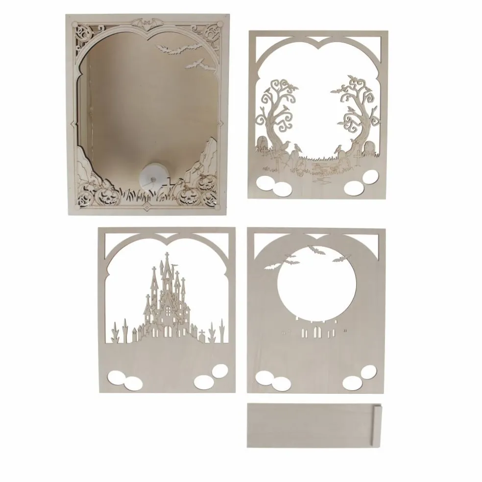 8.75" Haunted Castle Shadow Box DIY LED Wood Décor by Make Market®