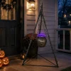 Haunted Hill Farm 4.7 ft Animated Witch Cauldron Halloween Prop