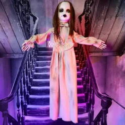 Haunted Hill Farm 3.92-ft Freestanding Musical Lighted Zombie Animatronic Halloween Prop