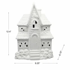 12.5" Haunted House DIY Ceramic LED Décor by Make Market®