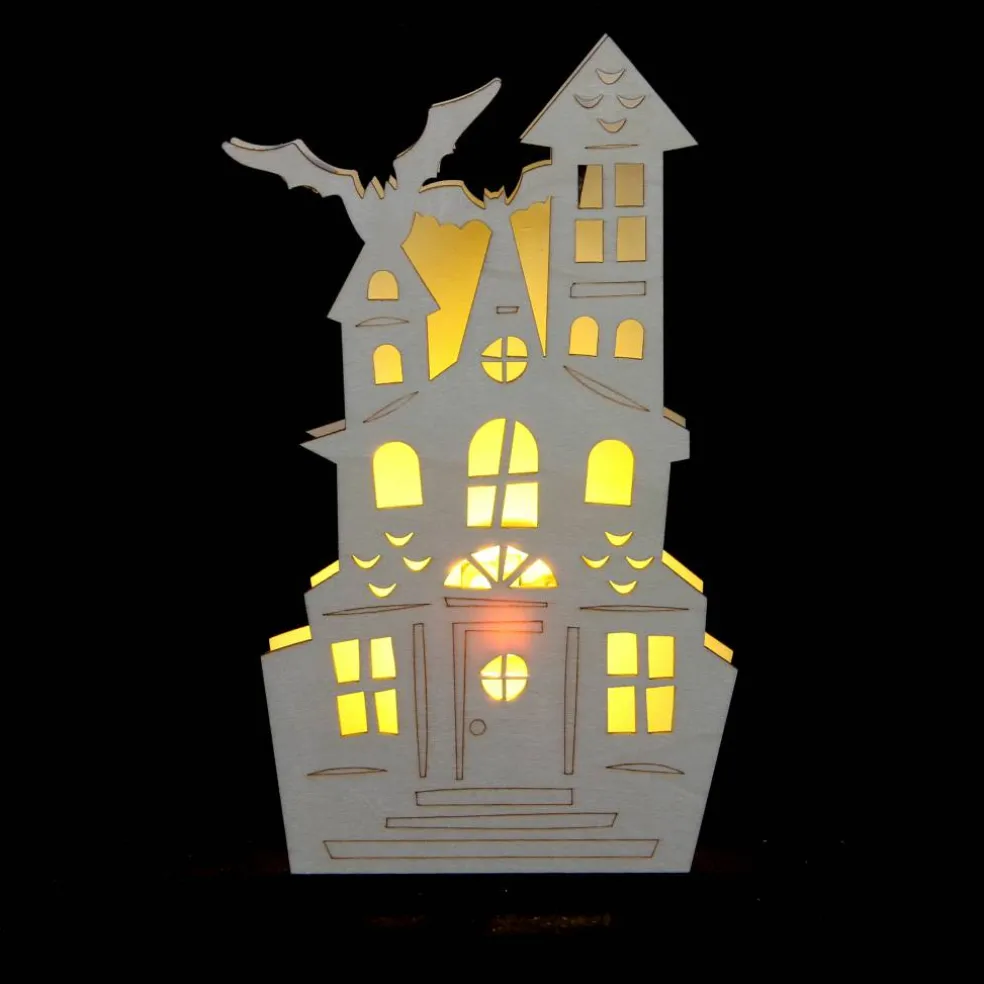 7.75" Haunted House DIY LED Wood Décor by Make Market®