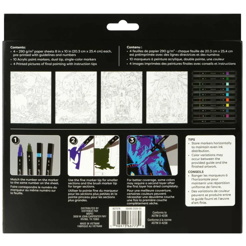 Haunted Houses Paint Marker-by-Number Kit by Artist's Loft®