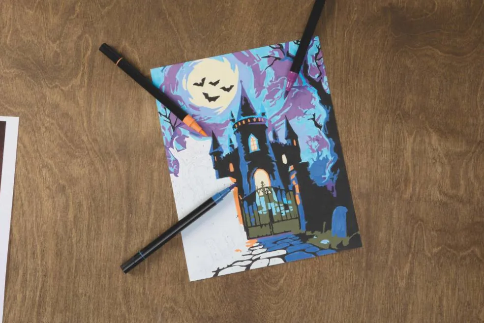 Haunted Houses Paint Marker-by-Number Kit by Artist's Loft®