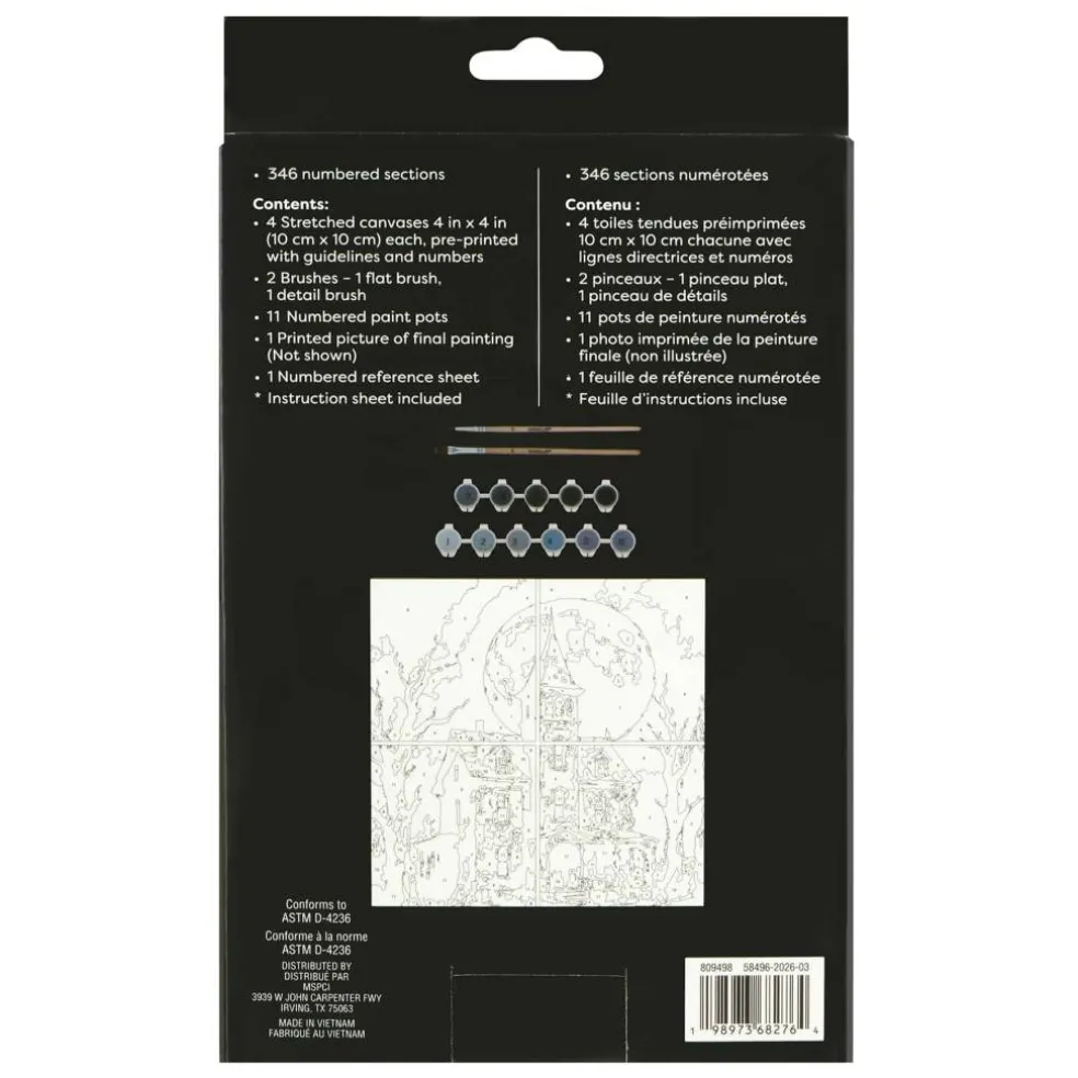 Haunted House with Moon Paint-by-Number Gallery Mini Kit by Artist's Loft®