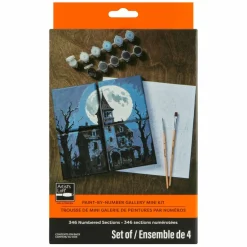 Haunted House with Moon Paint-by-Number Gallery Mini Kit by Artist's Loft®