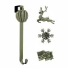 Haute Decor Antique Brass Icon Adjustable Wreath Hanger