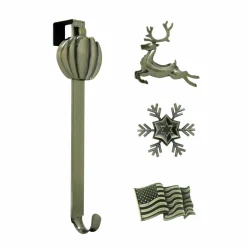 Haute Decor Antique Brass Icon Adjustable Wreath Hanger