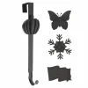 Haute Decor Matte Black Icon Adjustable Wreath Hanger