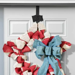Haute Decor Matte Black Icon Adjustable Wreath Hanger