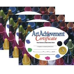 Hayes® Art Achievement Certificate, 3 Packs of 30