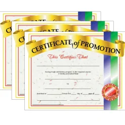 Hayes® Certificate of Promotion, 3 Packs of 30