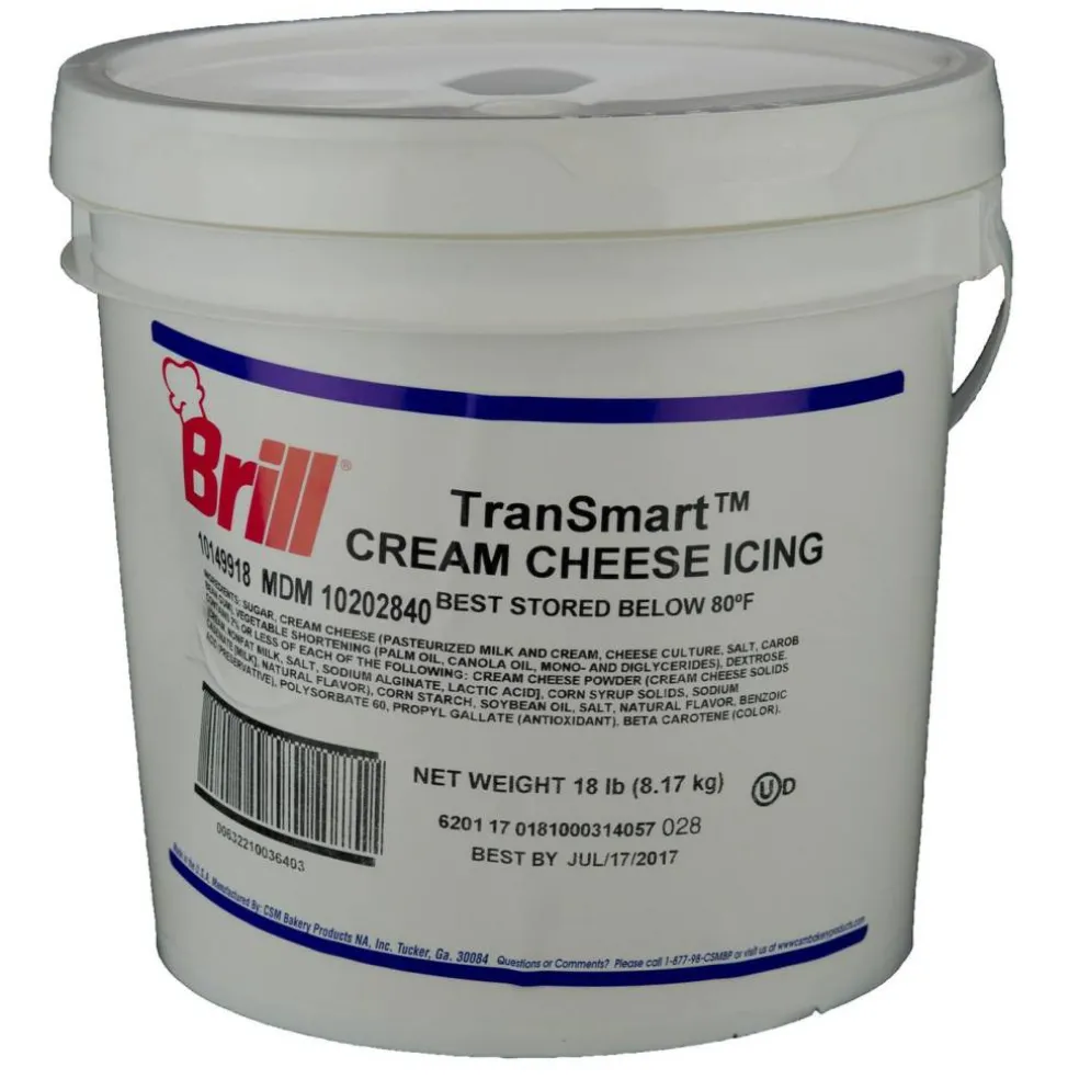 HC Brill Transmart Ready To Use Cream Cheese Icing for Cakes 18 Pound