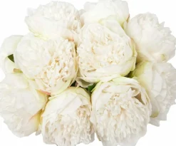 10 Heads Artificial Peony Silk Flowers for Home, Wedding, and Party Decor