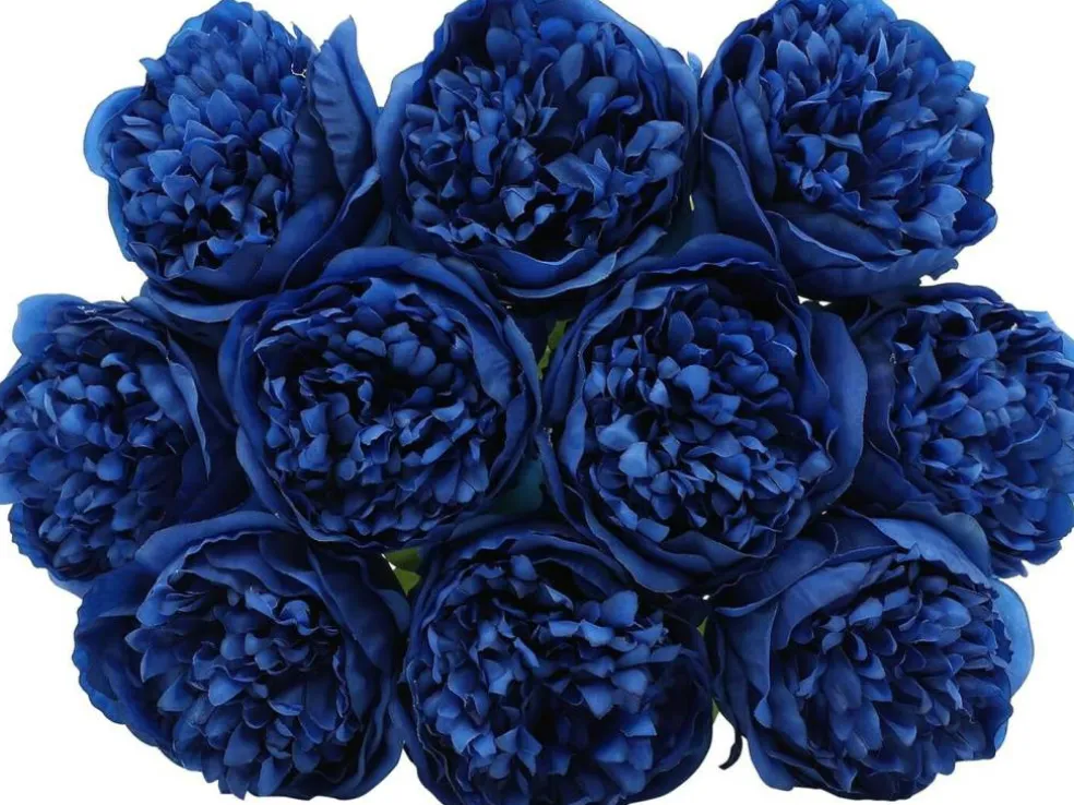 10 Heads Artificial Peony Silk Flowers for Home, Wedding, and Party Decor