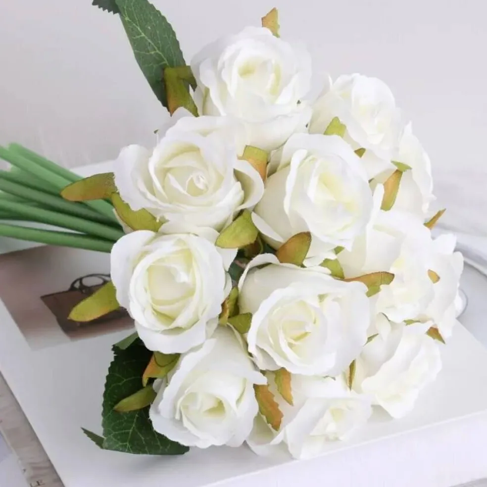 12 Head Silk Rose Flowers