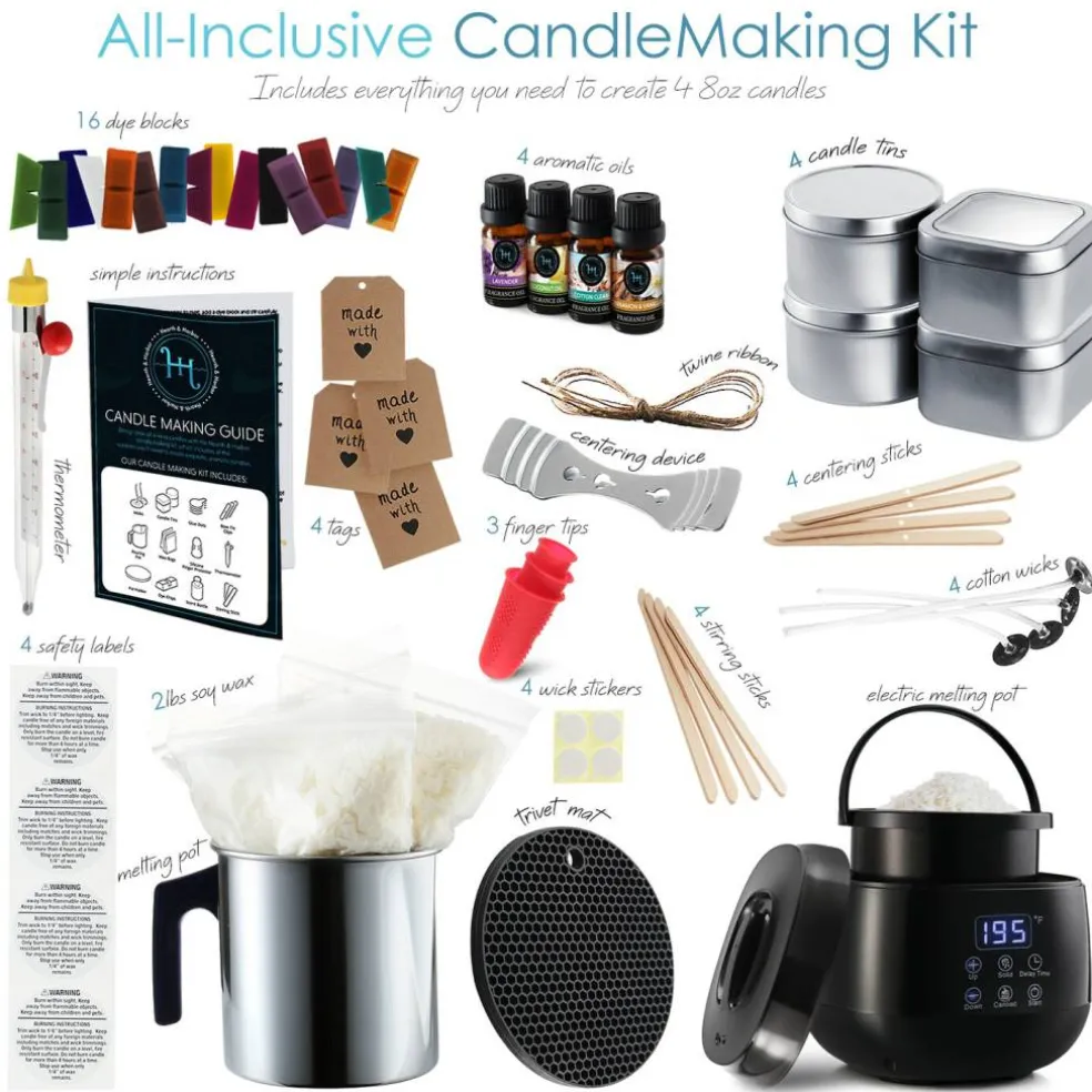 Hearth & Harbor DIY Natural Soy Candle Making Kit