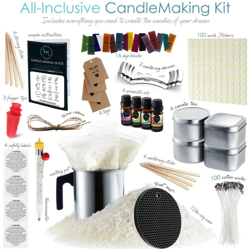 Hearth & Harbor DIY Natural Soy Candle Making Kit