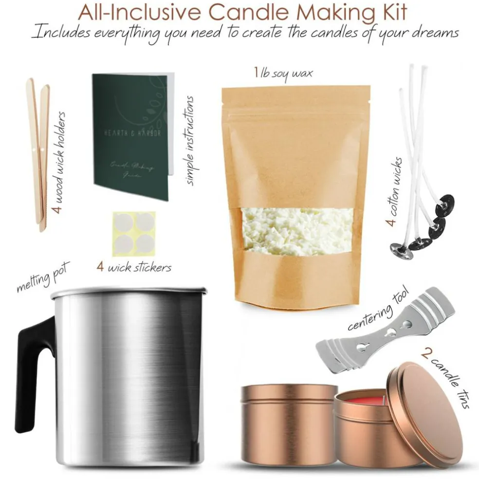 Hearth & Harbor DIY Natural Soy Candle Making Kit