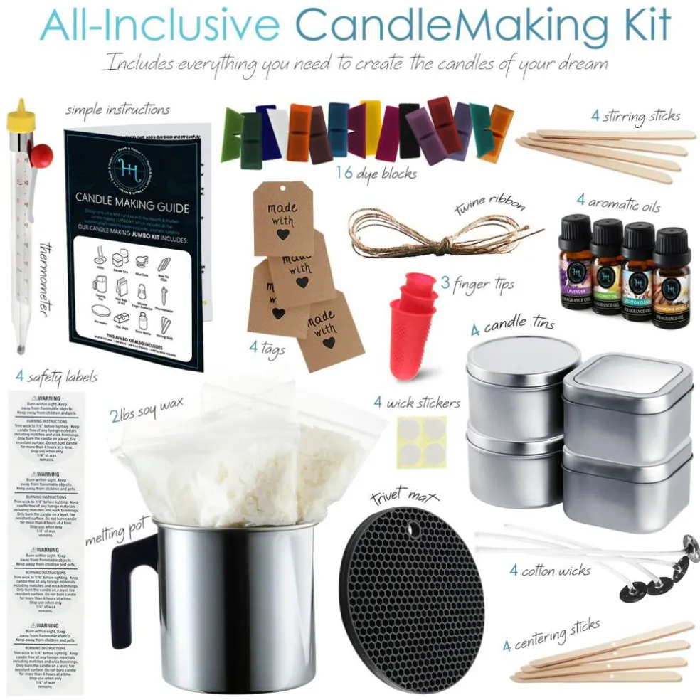 Hearth & Harbor DIY Natural Soy Candle Making Kit